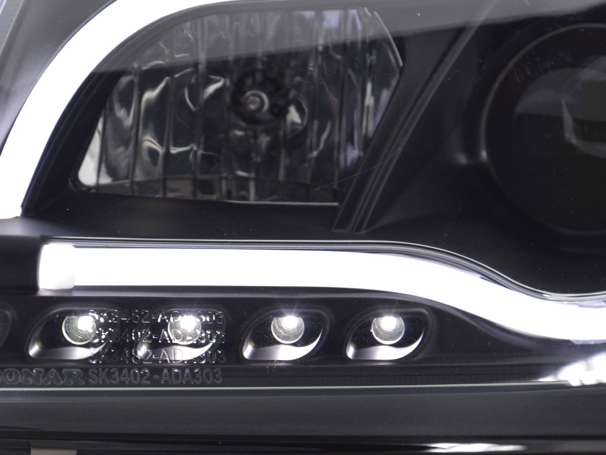 Scheinwerfer Set Daylight LED TFL-Optik Audi A3 Typ 8P/8PA 03-08 schwarz Scheinwerfer Set Daylight LED TFL-Optik Audi A3 Typ 8P/8PA 03-08 schwarz